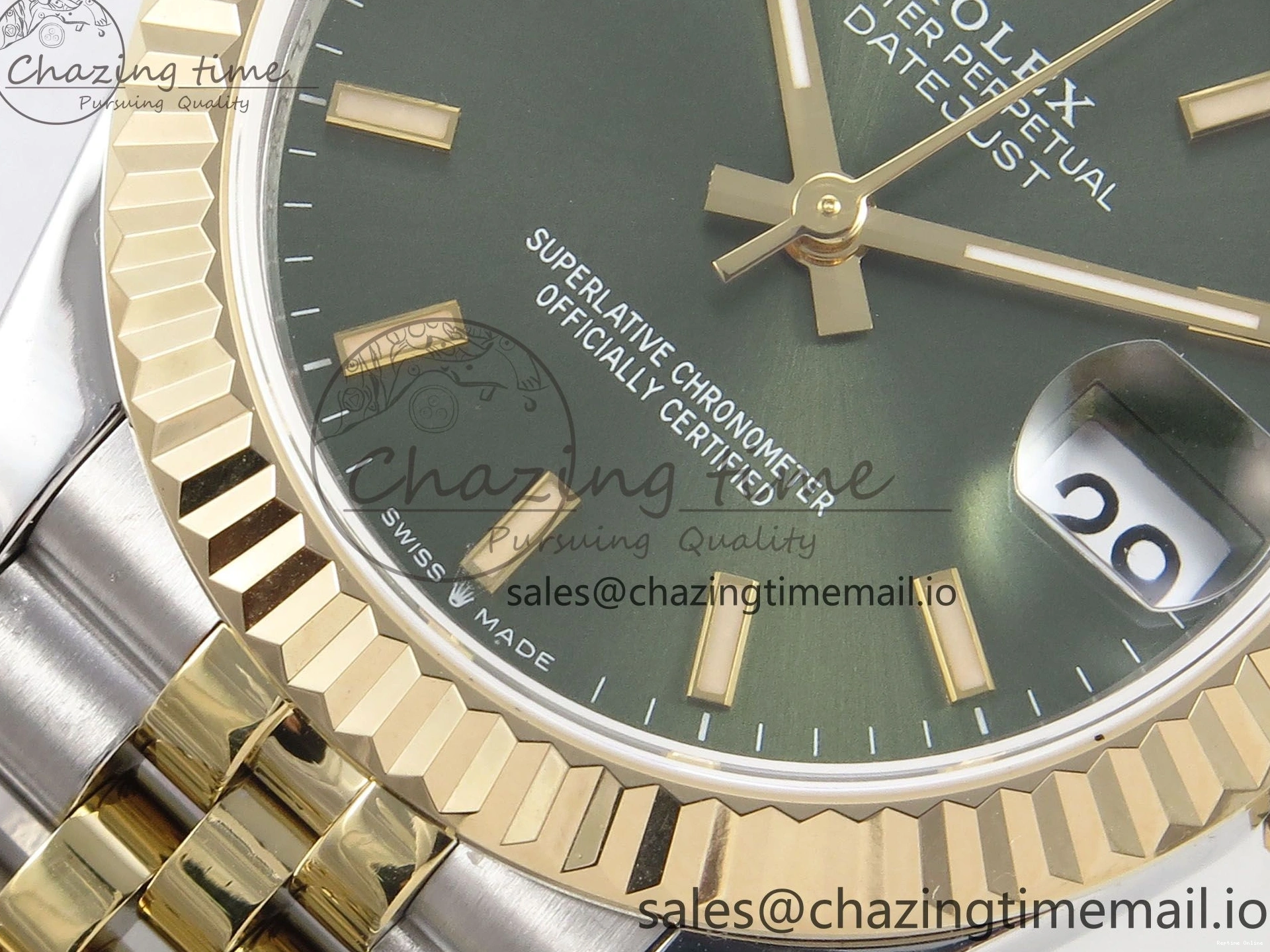 0509 DateJust 31 278273 SS YG GMF 1:1 Best Edition 904L Steel Green Stick Dial on Jubilee Bracelet A Stylish 1152